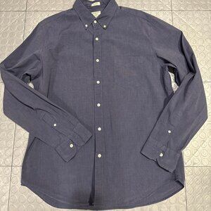 J Crew Classic Secret Wash Organic Cotton Stretch Button Down Shirt Montclair L